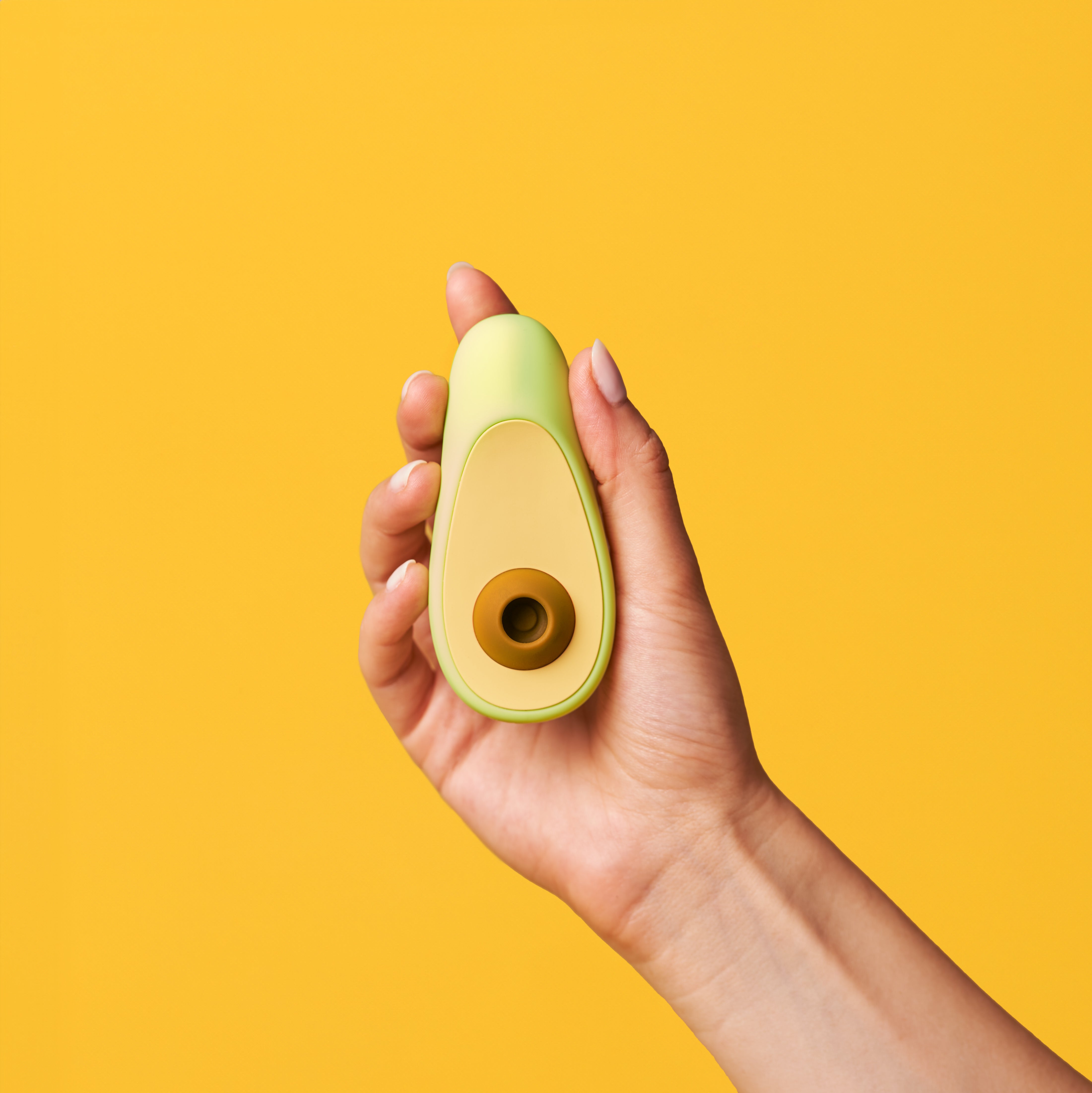 Avocado clitoral vibrator detail